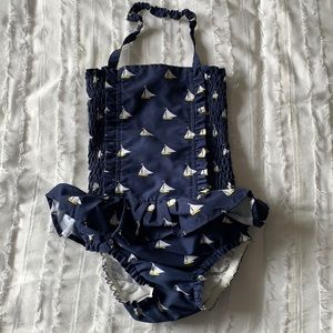 Rachel Riley Navy Girls Swimsuit Size 3Y